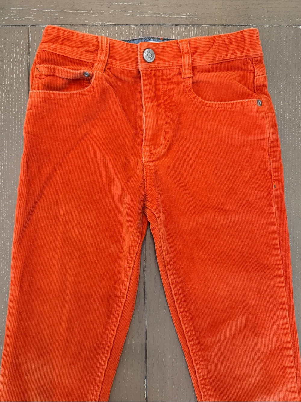 Mini Boden Youth Boys’ Orange Corduroy Stretch Slim-Fit Pants • Size 9 (M) - Picture 4 of 14